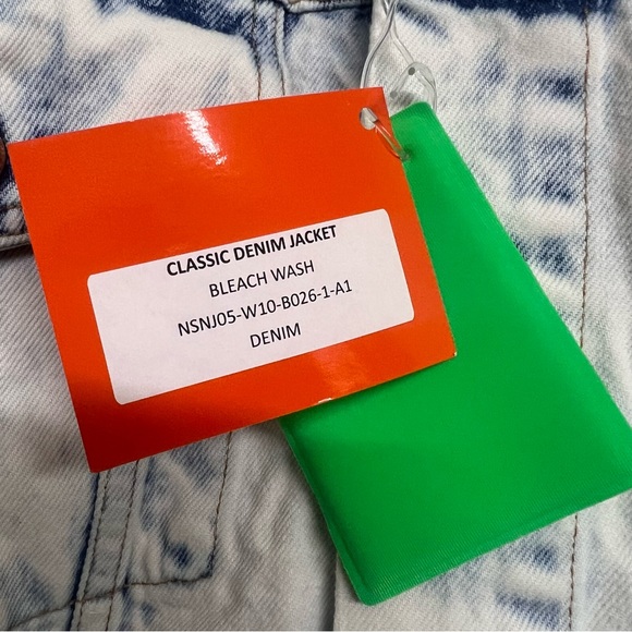 New Mens NotSoNormal Classic Denim Jacket in Bleach Wash - Picture 6 of 6